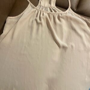 Cream polyester tank top